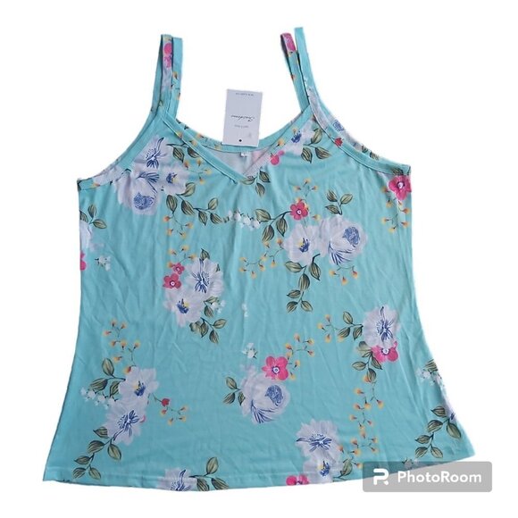 Soesdemo Tops - Soesdemo Dressy V - Neck Tank Top - Summer Floral Elegance With Spaghetti Straps